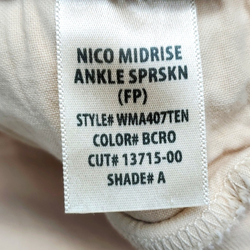 HUDSON Nico Midrise Ankle Supmer Skinny Jeggings 32 Cream NWOT Womens - Picture 11 of 14